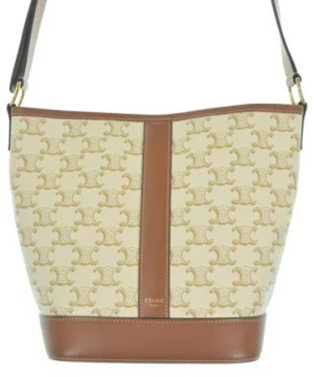 Celine Shoulder Bag White Beige All over pattern